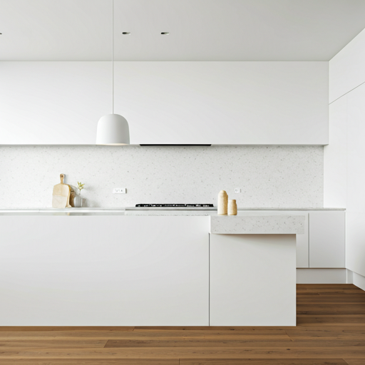 Cocina moderna con iluminación natural y mobiliario de calidad